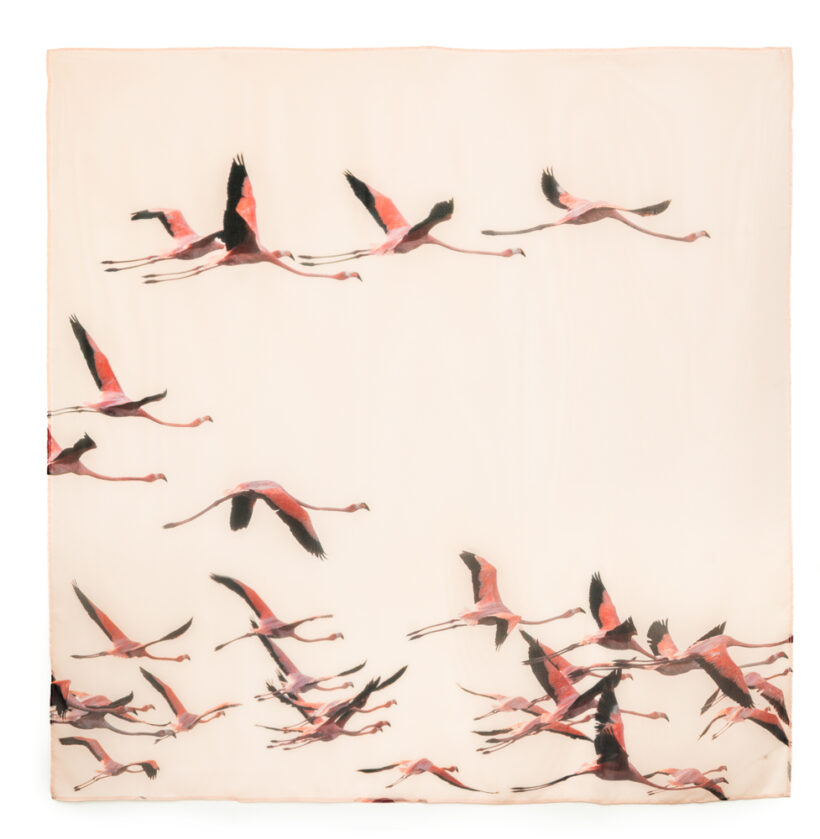 Pañoleta Bandada de flamencos rosa - Guajira
